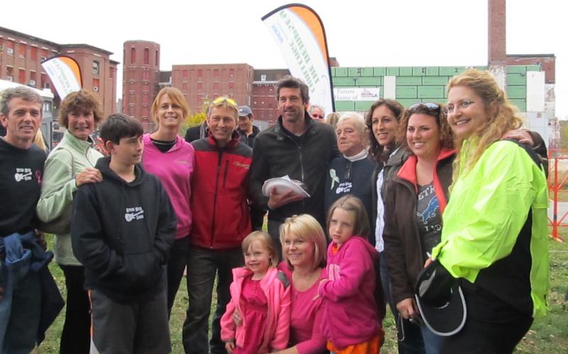 The Team Dyer Neck Gang with Patrick Dempsey during the Dempsey Challenge October 12 and 13. Courtesy of Sarah Blackman